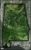 Alabama Satellite Image Map
