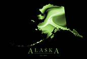 Alaska Cool Map Poster