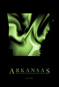 Arkansas Cool Map Poster