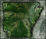 Arkansas Satellite Image Map