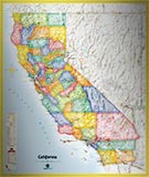 California Standard Political Map