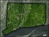Connecticut Satellite Image Map