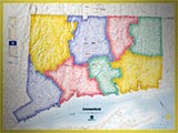 Connecticut Standard Political Map