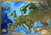 Europe Satellite Image Map