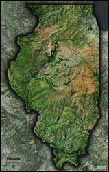 Illinois Satellite Image Map