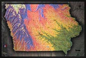 Iowa Detailed Physical Map
