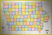 Iowa Standard Political Map