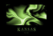 Kansas Cool Map Poster