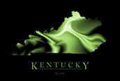 Kentucky Cool Map Poster