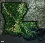 Louisiana Satellite Image Map