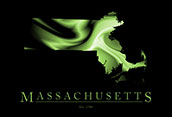 Massachusetts Cool Map Poster