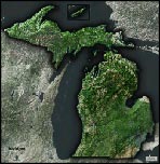 Michigan Satellite Image Map