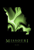 Missouri Cool Map Poster
