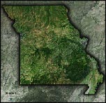 Missouri Satellite Image Map