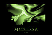 Montana Cool Map Poster