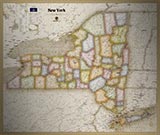 New York Antique Style Map