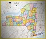 New York Standard Political Map