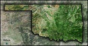 Oklahoma Satellite Image Map