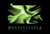 Pennsylvania Cool Map Poster