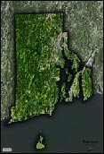 Rhode Island Satellite Image Map