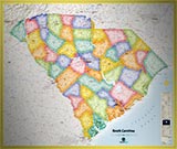 South Carolina Standard Political Map