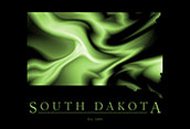South Dakota Cool Map Poster
