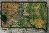 South Dakota Satellite Image Map