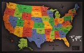 USA Cool Color Map