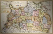 USA Upside Down Antique Map