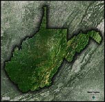 West Virginia Satellite Image Map