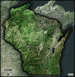 Wisconsin Satellite Image Map