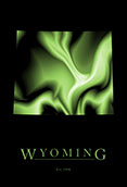 Wyoming Cool Map Poster