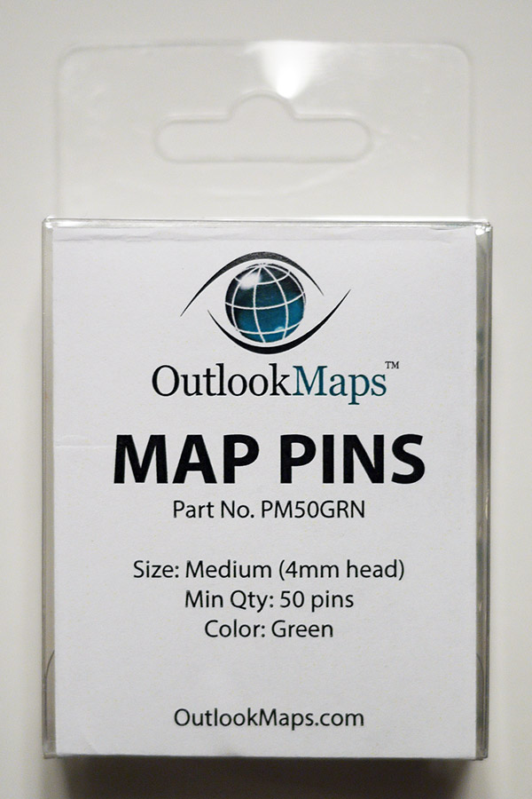 Black - Push Pin Travel Map Pins - Pack of 50