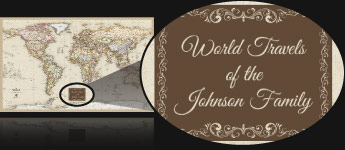 Sample Personalized Map Title - World Travels of the Johnson Family