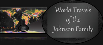 Sample Personalized Map Title - World Travels of the Johnson Family