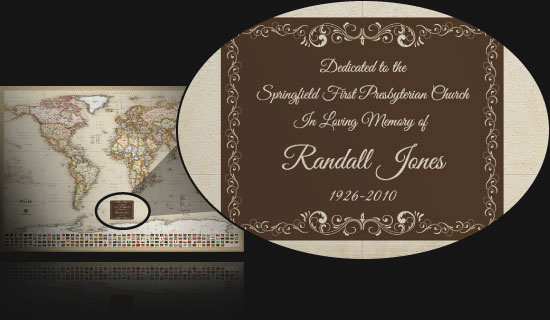 Honorary Personalized Dedication Map