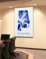 Business Conference Room with Alabama Artistic Map