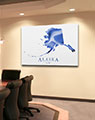 Business Conference Room with Alaska Artistic Map