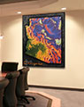 Business Conference Room with Arizona Map Print