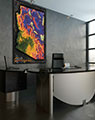 Topographical Arizona Map in Office