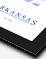 Arkansas Map Poster with Black Frame