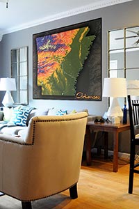 Arkansas Map as Home Decor