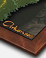 Arkansas 3d Elevation Map with Walnut Wood Frame