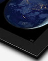 Print of World from Space with Black Frame