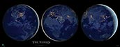 WORLD113 - Black Marble Poster Three Views of Earth at Night