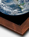 Earth in Sunlight Poster with Walnut Wood Frame