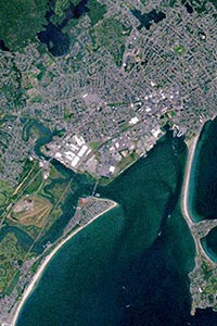 Boston Aerial Map Detail