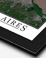 Buenos Aires Aerial Poster with Black Frame