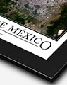 Satellite Image of Ciudad de Mexico with Black Frame