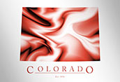 Artistic Poster of Colorado Map